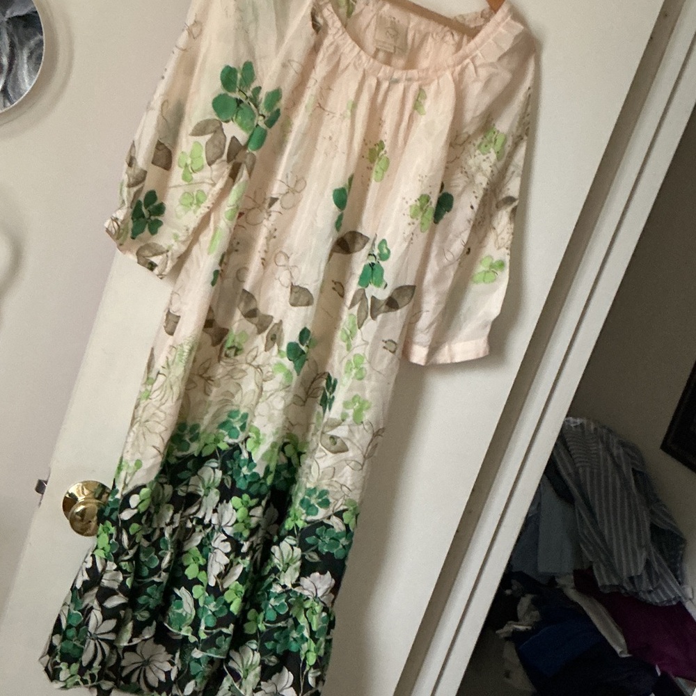 Floral Green Ombre Maxi Dress - Women